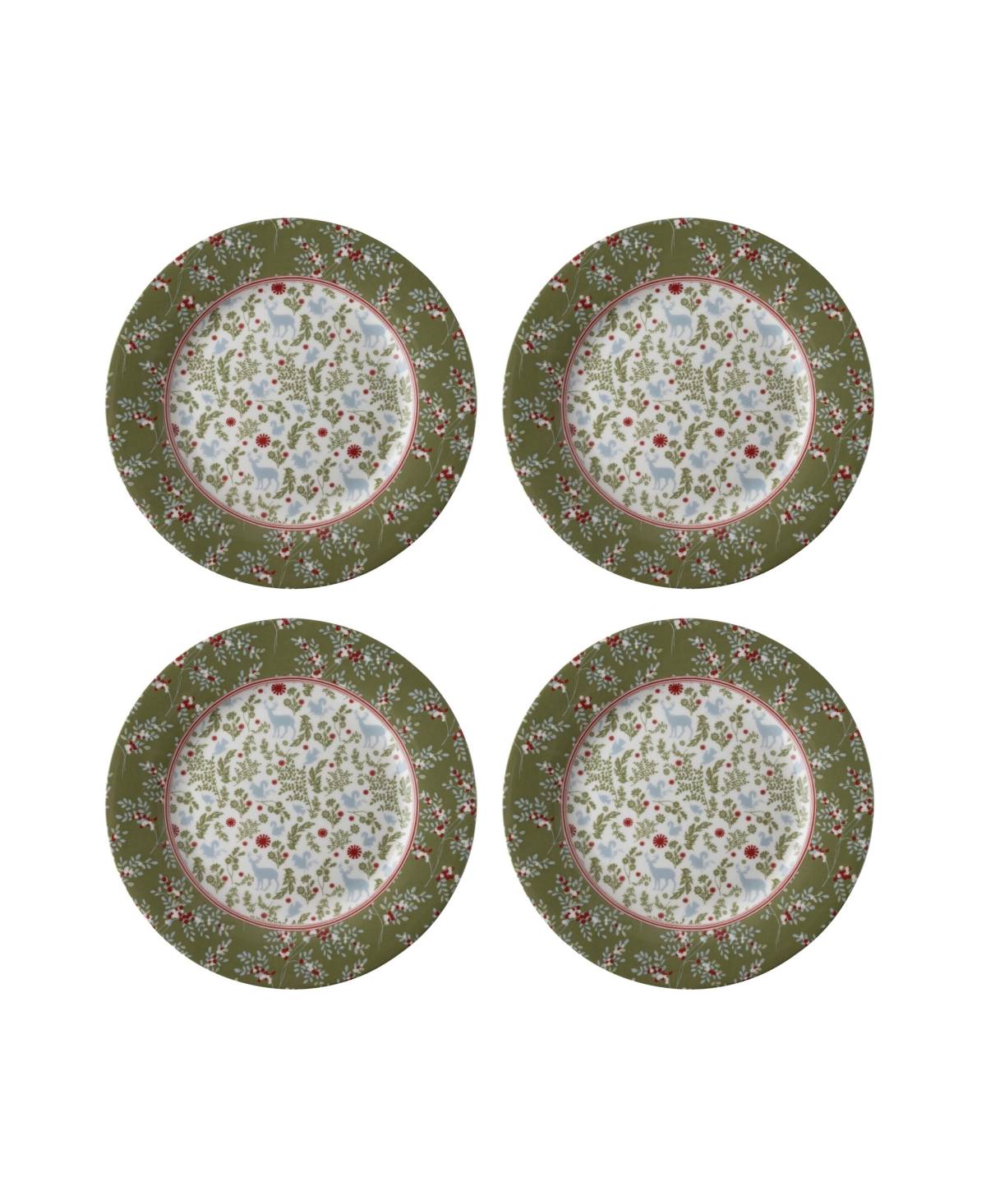 Laura Ashley Plates Stockbridge Collectables Gift Set, 4 Piece In Green