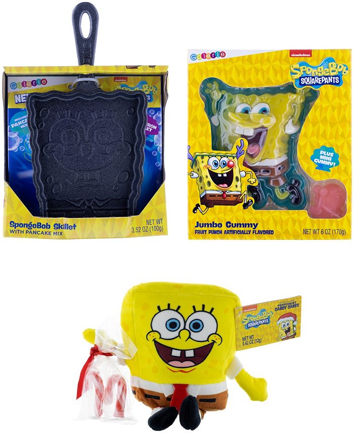 SpongeBob Squarepants Reusable Cast Iron Skillet with Pancake Mix