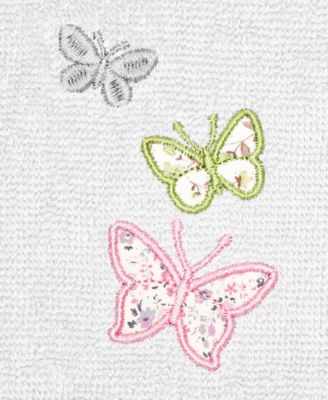 Turkish Cotton Mariposa Embellished 2-Pc. Fingertip Towel Set