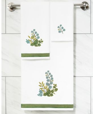 Turkish Cotton Botanica Embellished 2-Pc. Bath Towel Set