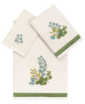 Turkish Cotton Botanica Embellished 3-Pc. Bath Towel Set