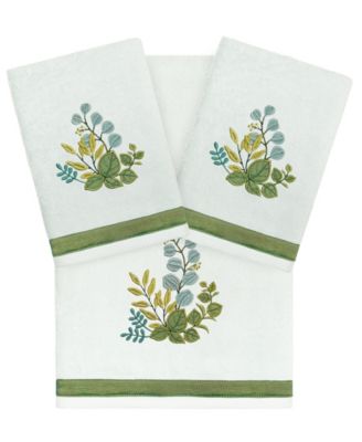 Turkish Cotton Botanica Embellished 3-Pc. Bath Towel Set