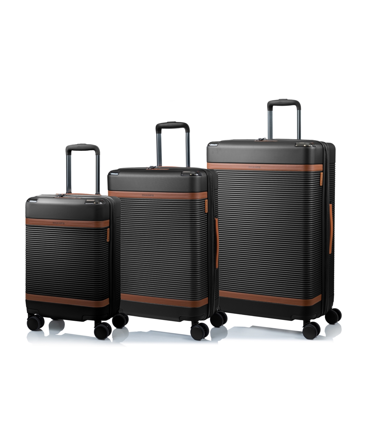 Champs Vintage-Like Iii Hardside Spinner Luggage Set, 3 Piece
