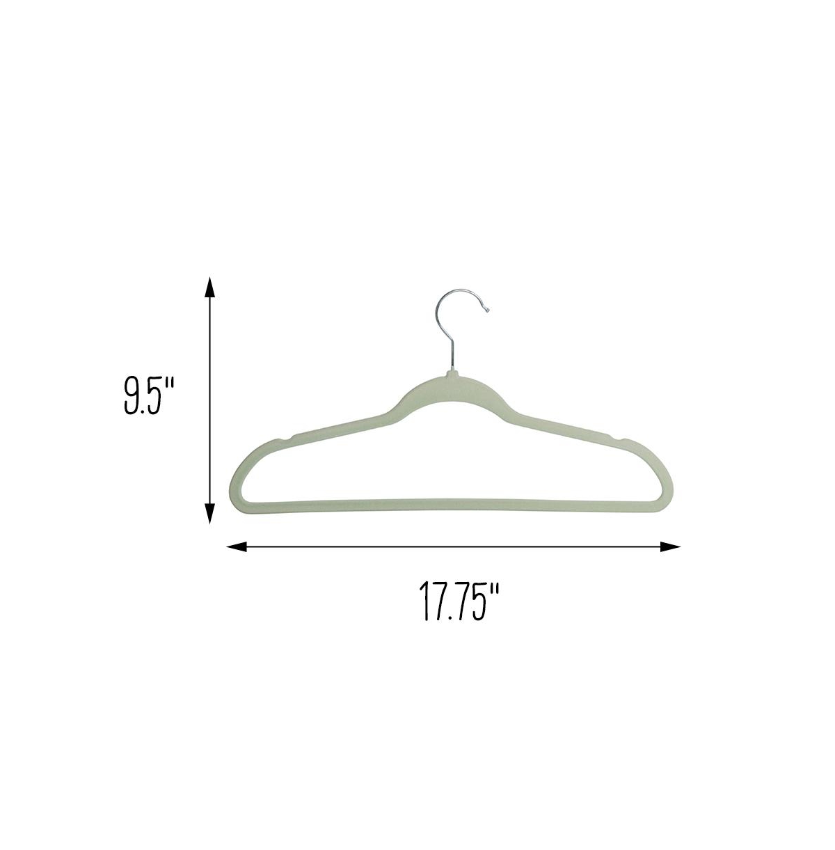 Shop Honey Can Do Slim-profile Non-slip Velvet Hangers Set, 35 Pieces In Green