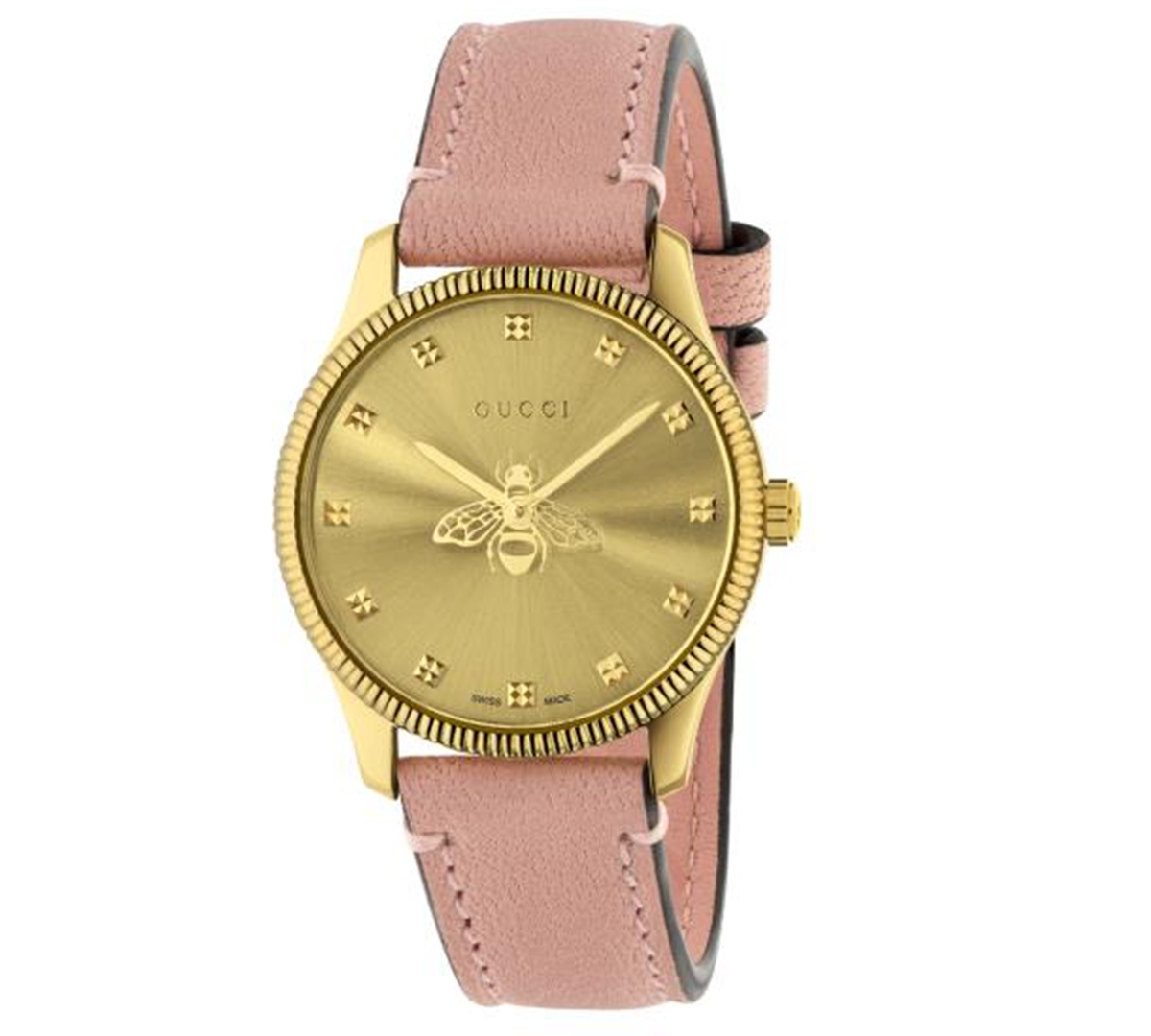Shop Gucci Women's Swiss G-timeless Slim Light Pink Leather Strap Watch 29mm