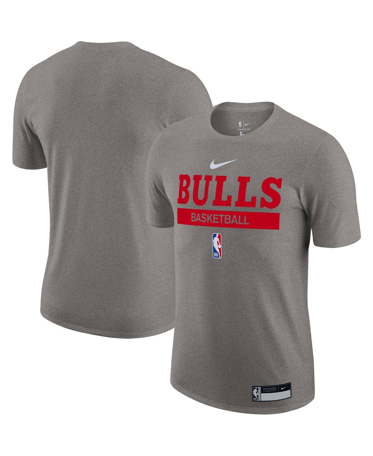 Men's Nike Heather Gray Chicago Bulls 2022/23 Legend On-Court Practice Performance T-shirt