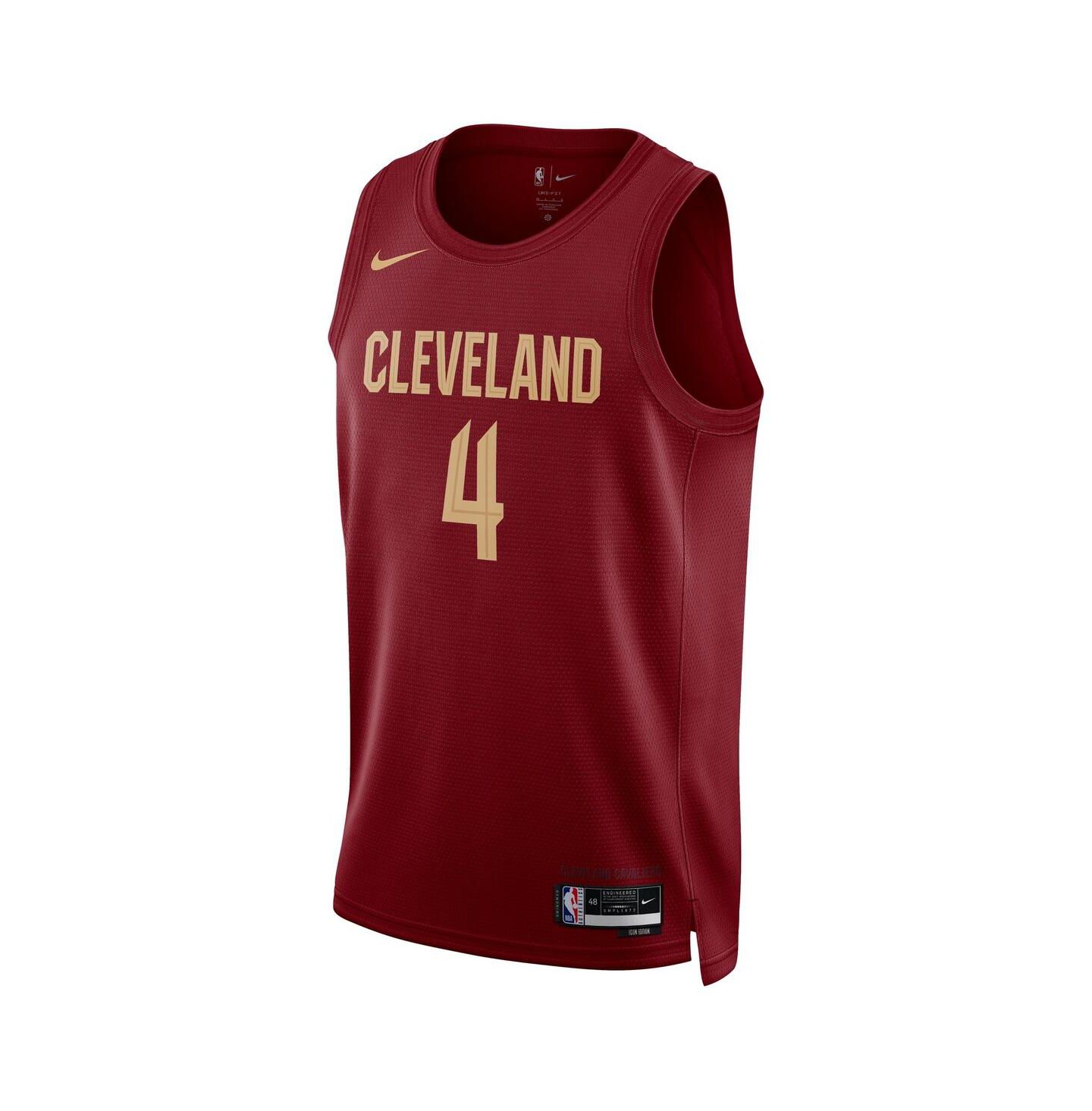 Мужской топ Nike Evan Mobley Wine Cleveland Cavaliers Swingman Jersey - Icon Edition — фото 3