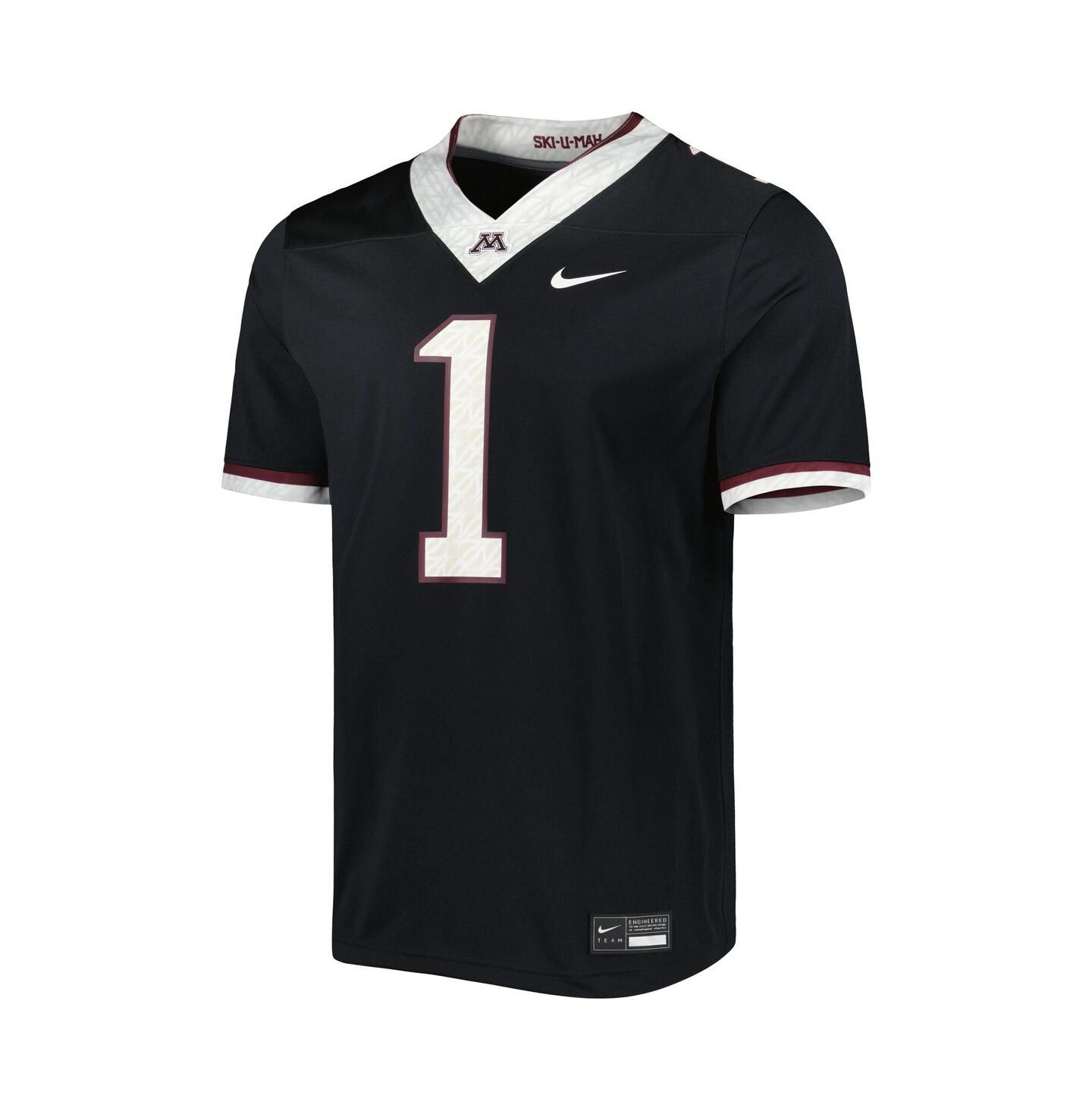 Мужской топ Nike #1 Black Minnesota Golden Gophers Untouchable Football Jersey — фото 3