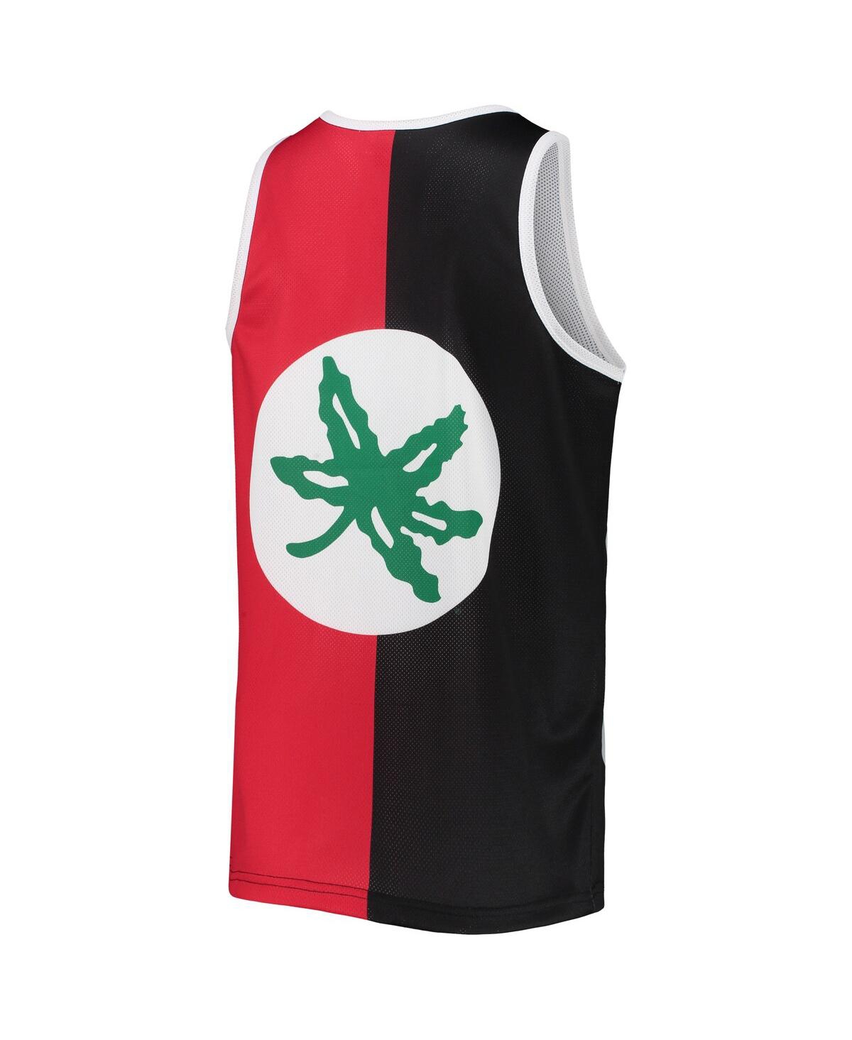 Mitchell & Ness Men's  Eddie George Black, Scarlet Ohio State Buckeyes Sublimated Player Tank Top In Black,scarlet