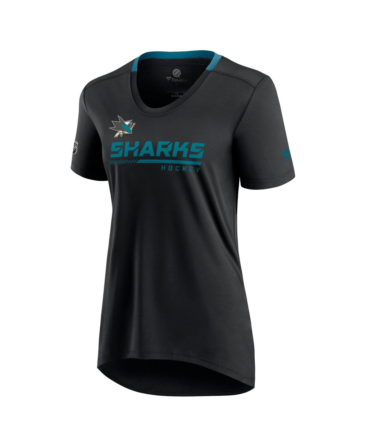Women's FanaticsSan Jose Sharks Authentic Pro Locker Room T-shirt - Black