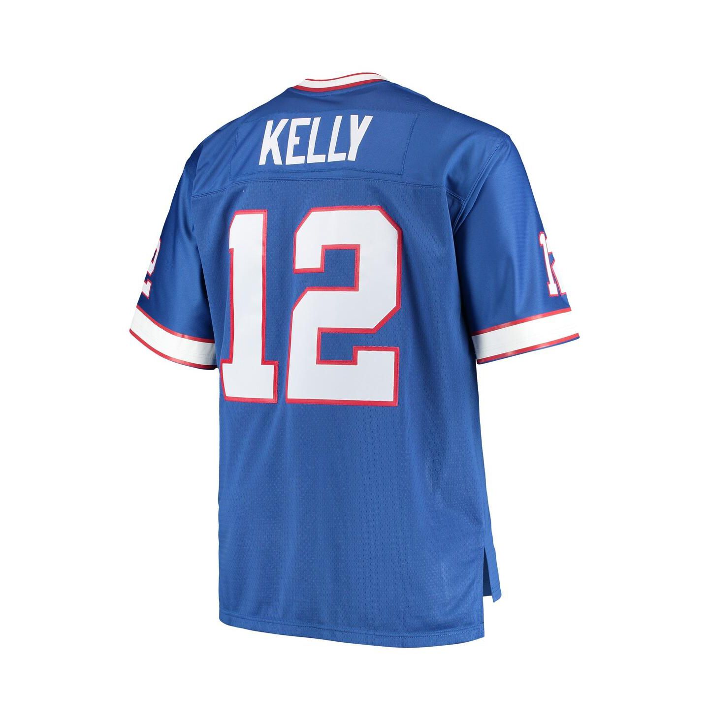 Мужской топ Mitchell & Ness Jim Kelly Royal Buffalo Bills Big and Tall 1990 Retired Player Replica Jersey — фото 2