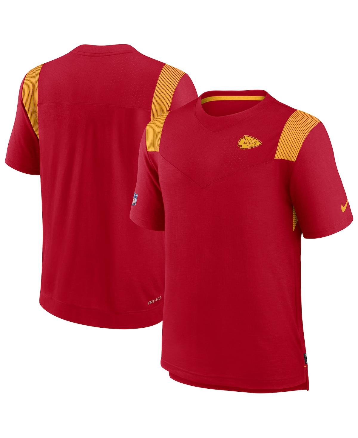 Shop Nike Men's  Red Kansas City Chiefs Sideline Tonal Logo Performance Player T-shirt