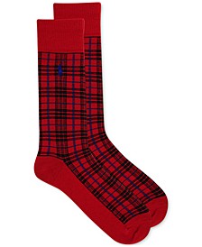 Men's Plaid Wool Boot Socks