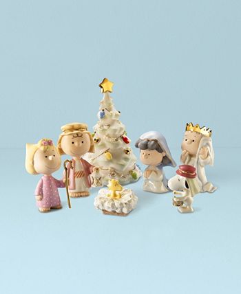 Lenox Peanuts 7-Piece Christmas Pageant Figurines - Macy's