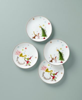 Merry Grinchmas Accent Plates, Set of 4