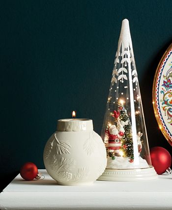 Lenox - Merry & Magic Light-Up Santa & Friends Glass Cone