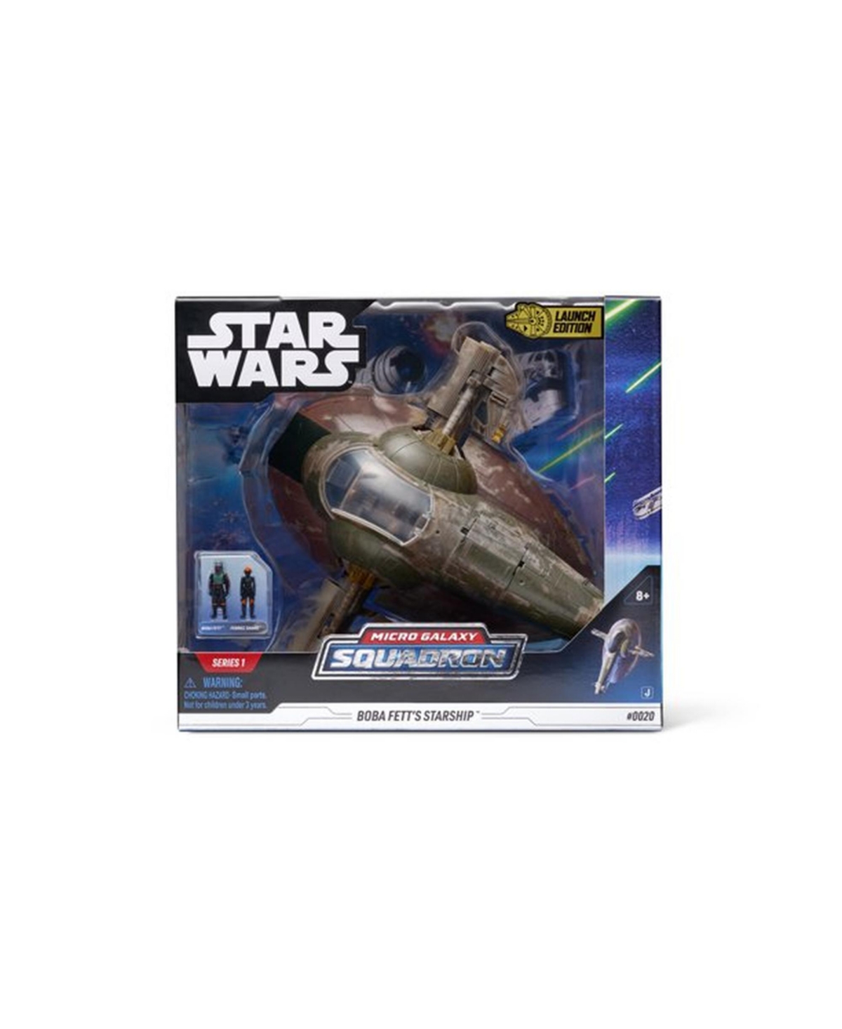 Star Wars Deluxe Vehicle 8" Vehicle Figure Boba Fett's Ship Wave 1 In Gray