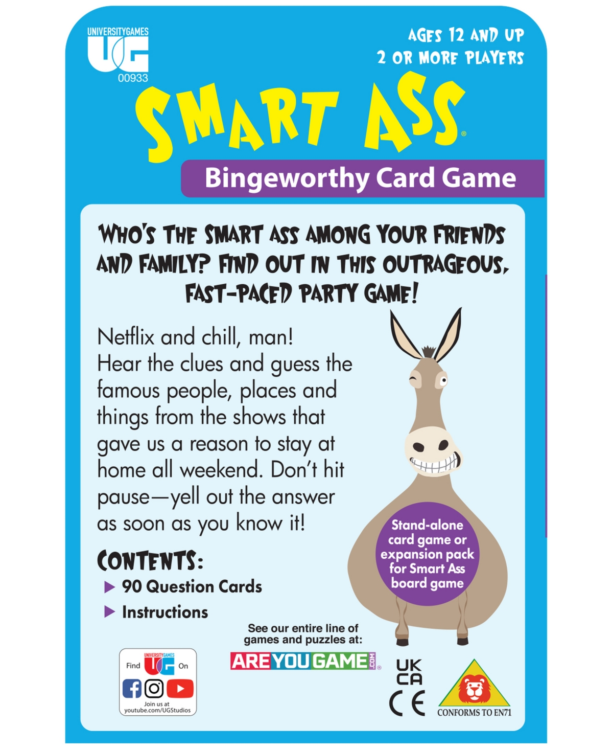 Shop University Games Smart Bingeworthy Card Game Set, 91 Piece In Multi Color