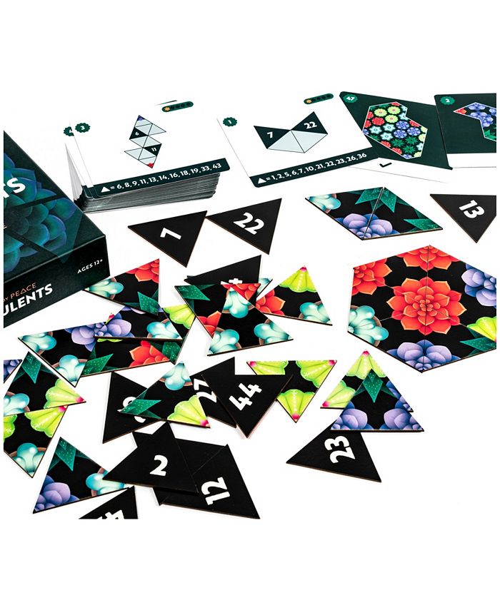 Professor Puzzle Peace by Peace Succulents the Unique Pattern Puzzle Set, 96 Piece Macy's