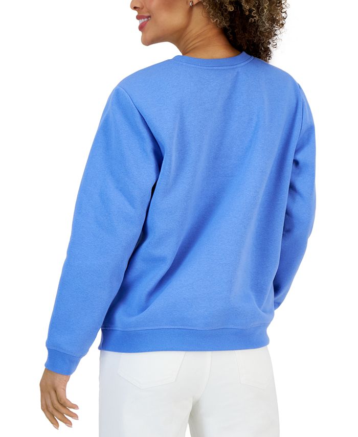 Karen Scott Crew Neck Fleece Sweatshirt, Created for Macy's & Reviews ...