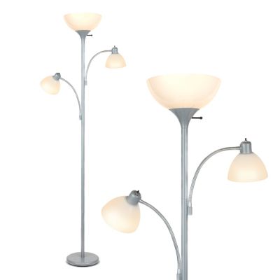 Sky Dome Double 72" LED Torchiere Floor Lamp with Adjustable Arms