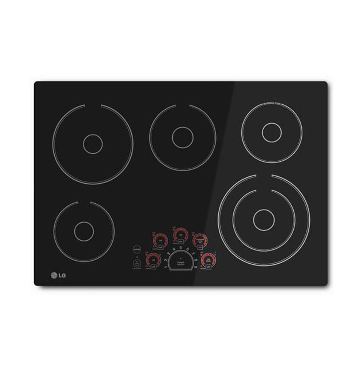 Lg 30 Inch 5 Burner Black Smooth Surface Electric Cooktop