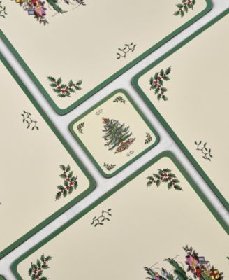 Spode Christmas Tree Coasters, Set of 6