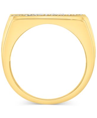 Men's Diamond Diagonal Row Nugget Ring (1 ct. t.w.) in 10k Gold