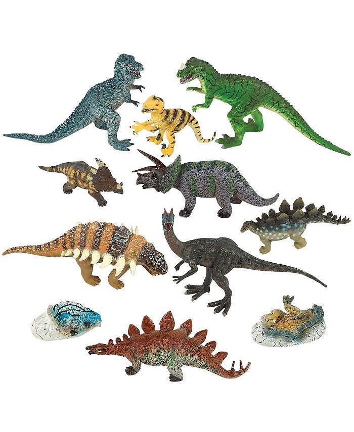 Kaplan Early Learning Battat Vinyl Dinosaurs Pretend Play Set of 11