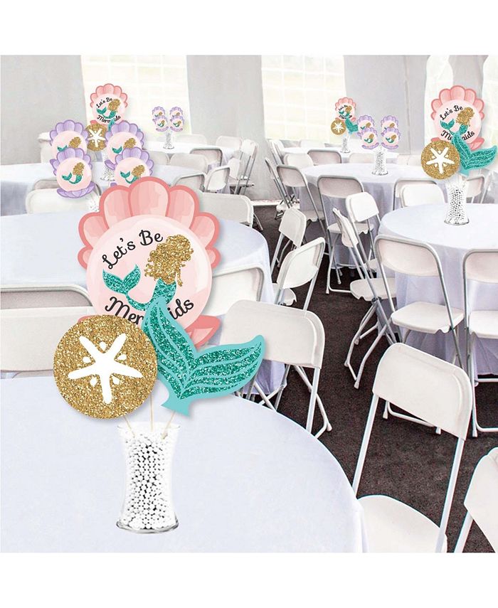 Big Dot of Happiness Let's Be Mermaids - Centerpiece Sticks ...