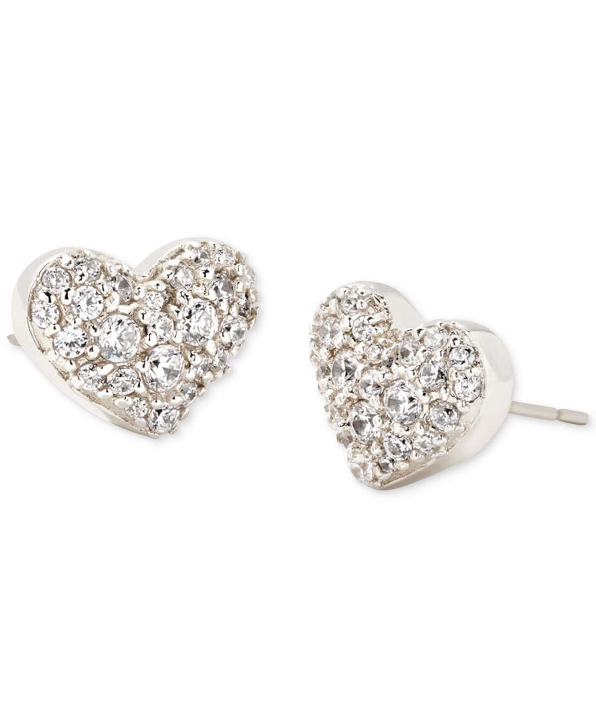 Kendra Scott Pave Crystal Heart-Shaped Stud Earrings