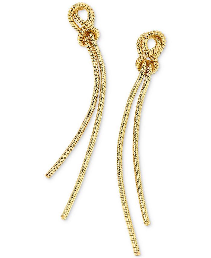 Kendra Scott GoldTone Infinity Knotted Linear Drop Earrings Macy's