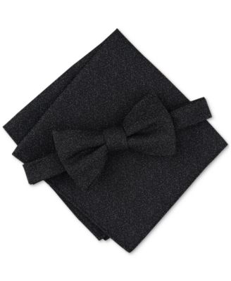 Men's Millard Mini-Print Bow Tie & Pocket Square Set