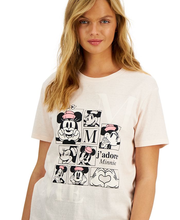 Disney Juniors' CrewNeck Jadore MinnieMouseGraphic TShirt Macy's