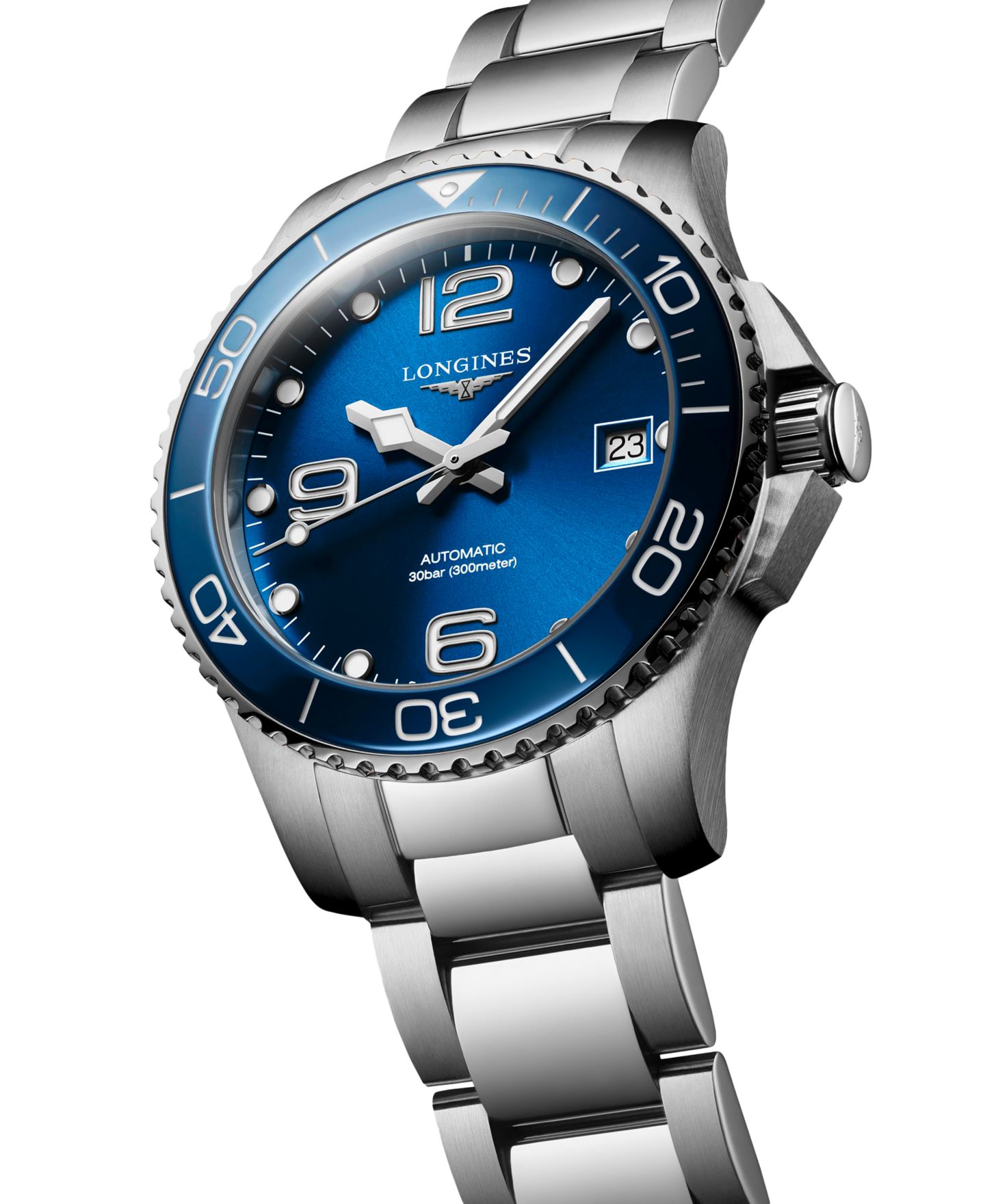 Часы Longines Unisex Swiss Automatic HydroConquest Stainless Steel Bracelet Watch 39mm — фото 3