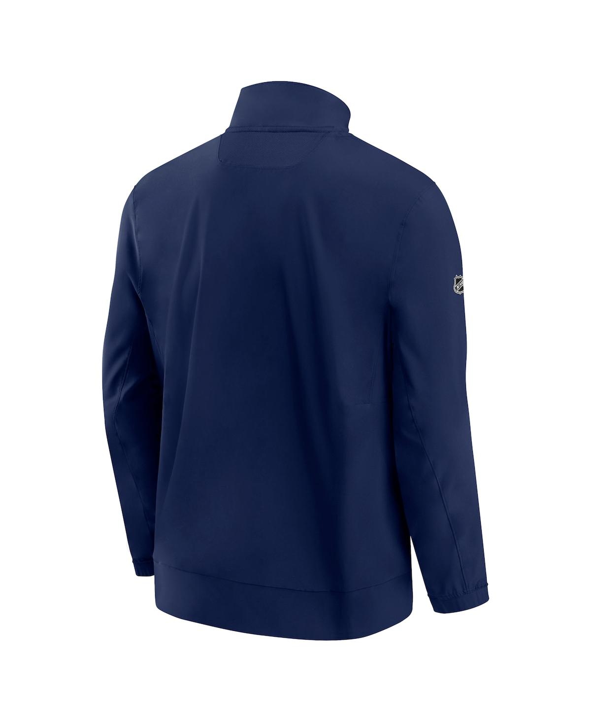 Shop Fanatics Men's  Navy Washington Capitals Authentic Pro Rink Coaches Full-zip Jacket