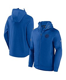 Men's Branded Heather Royal New York Islanders Authentic Pro Road Tech Full-Zip Hoodie Jacket