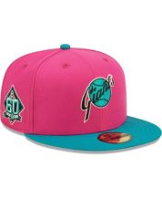 Houston Astros New Era 2005 World Series Cooperstown Collection Pink  Undervisor 59FIFTY Fitted Hat - Light Blue