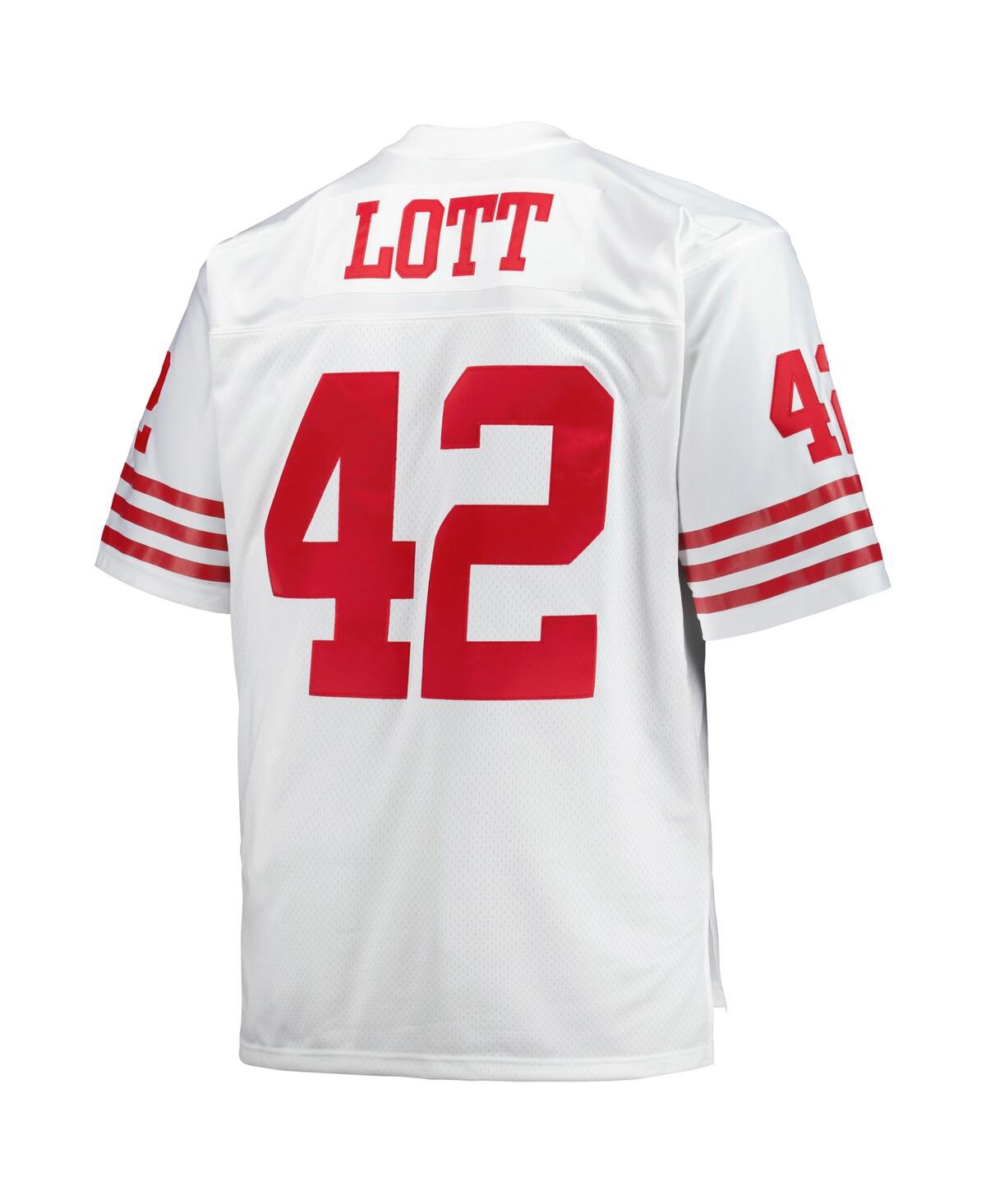 Men's Mitchell & Ness Ronnie LottSan Francisco 49ers Big and Tall 1990 Retired Player Replica Jersey - White