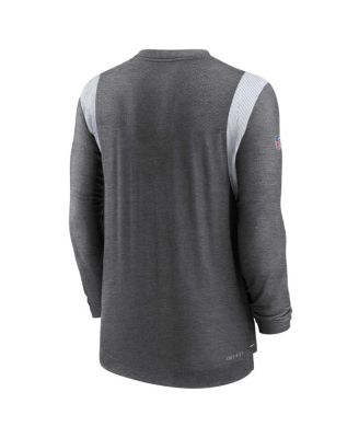 Men's Charcoal Indianapolis Colts Sideline Tonal Logo Performance Player Long Sleeve T-shirt