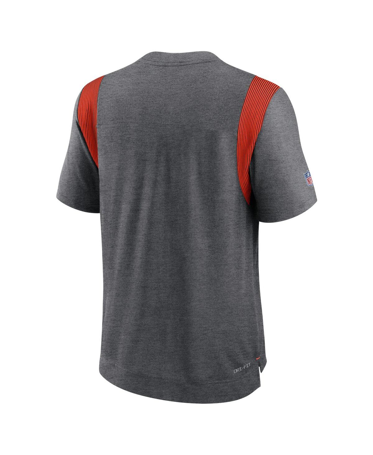 Men's NikeCleveland Browns Sideline Tonal Logo Performance Player T-shirt - Heather Charcoal