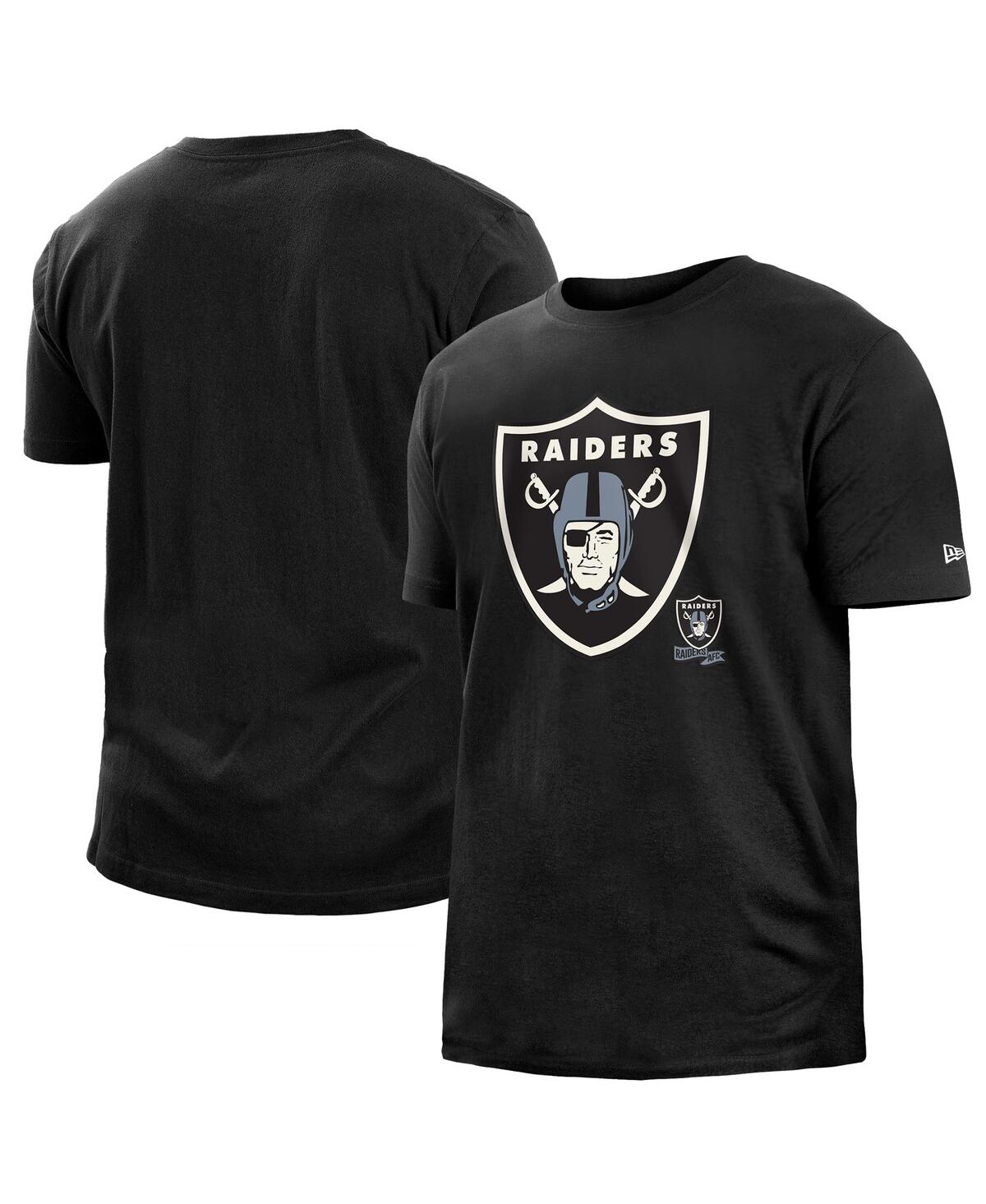 Shop New Era Men's  Black Las Vegas Raiders 2022 Sideline Ink Dye T-shirt