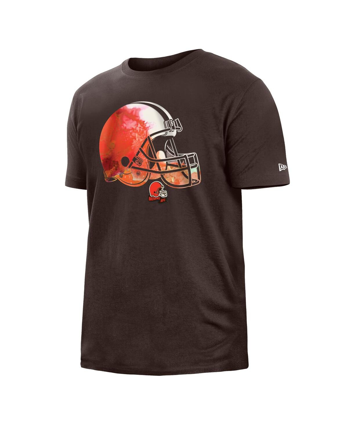 Shop New Era Men's  Brown Cleveland Browns 2022 Sideline Ink Dye T-shirt