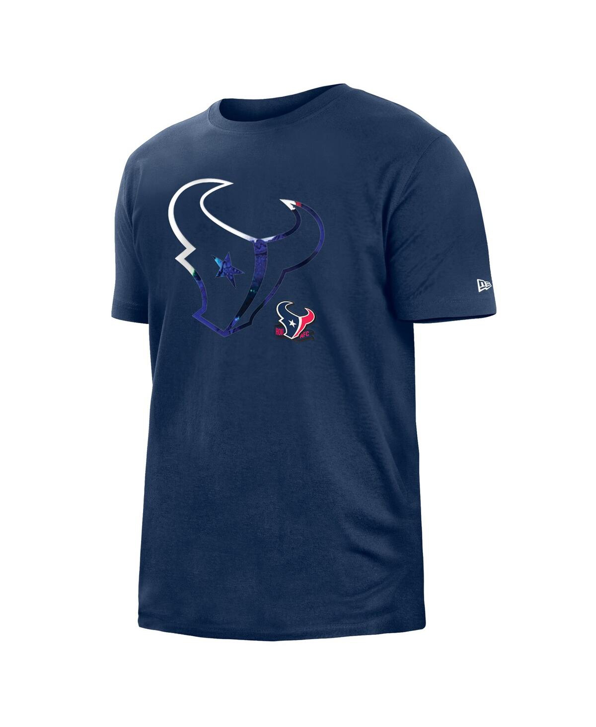 Shop New Era Men's  Navy Houston Texans 2022 Sideline Ink Dye T-shirt