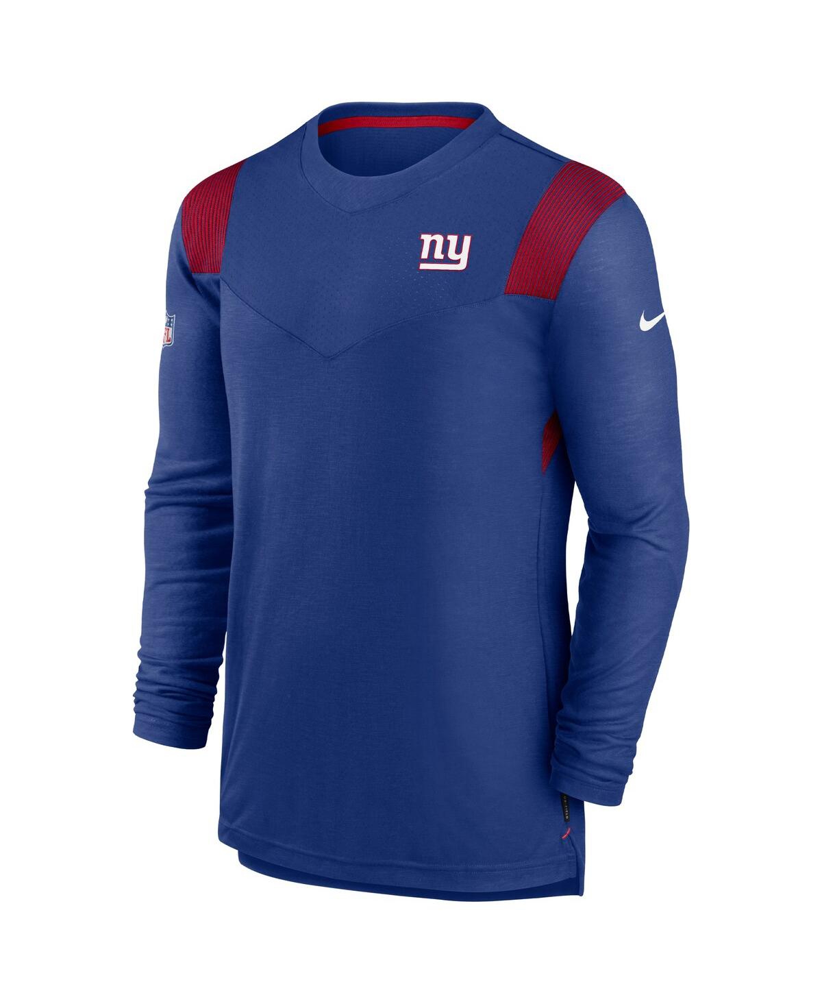 Men's NikeNew York Giants Sideline Tonal Logo Performance Player Long Sleeve T-shirt - Royal
