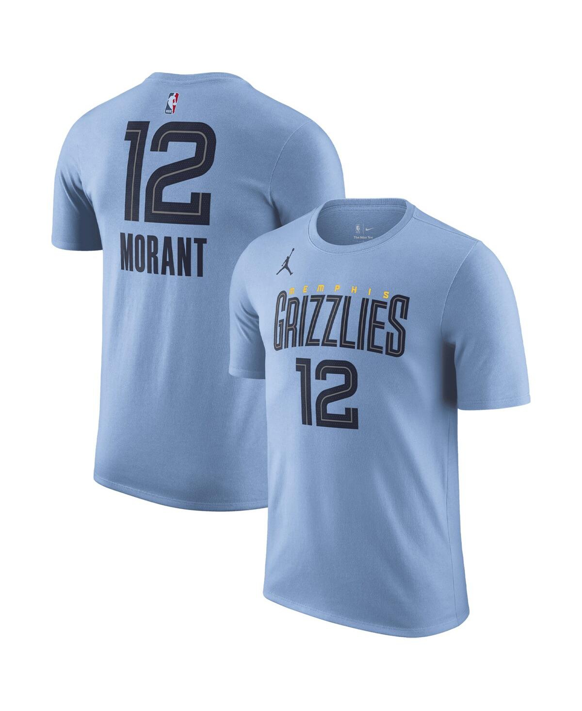 Men's Jordan Ja Morant Light Blue Memphis Grizzlies 2022/23 Statement Edition Name and Number T-shirt - Light Blue