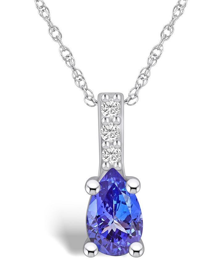 Macys tanzanite hotsell necklace