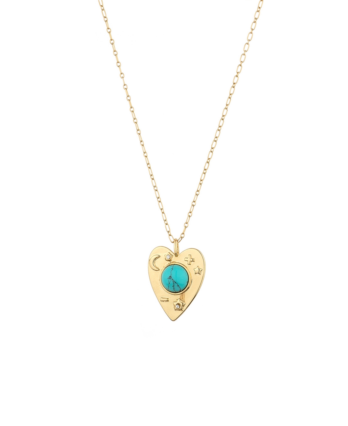 Heart Pendant Necklace - Amazonite