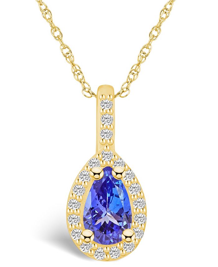 Macys tanzanite necklace top