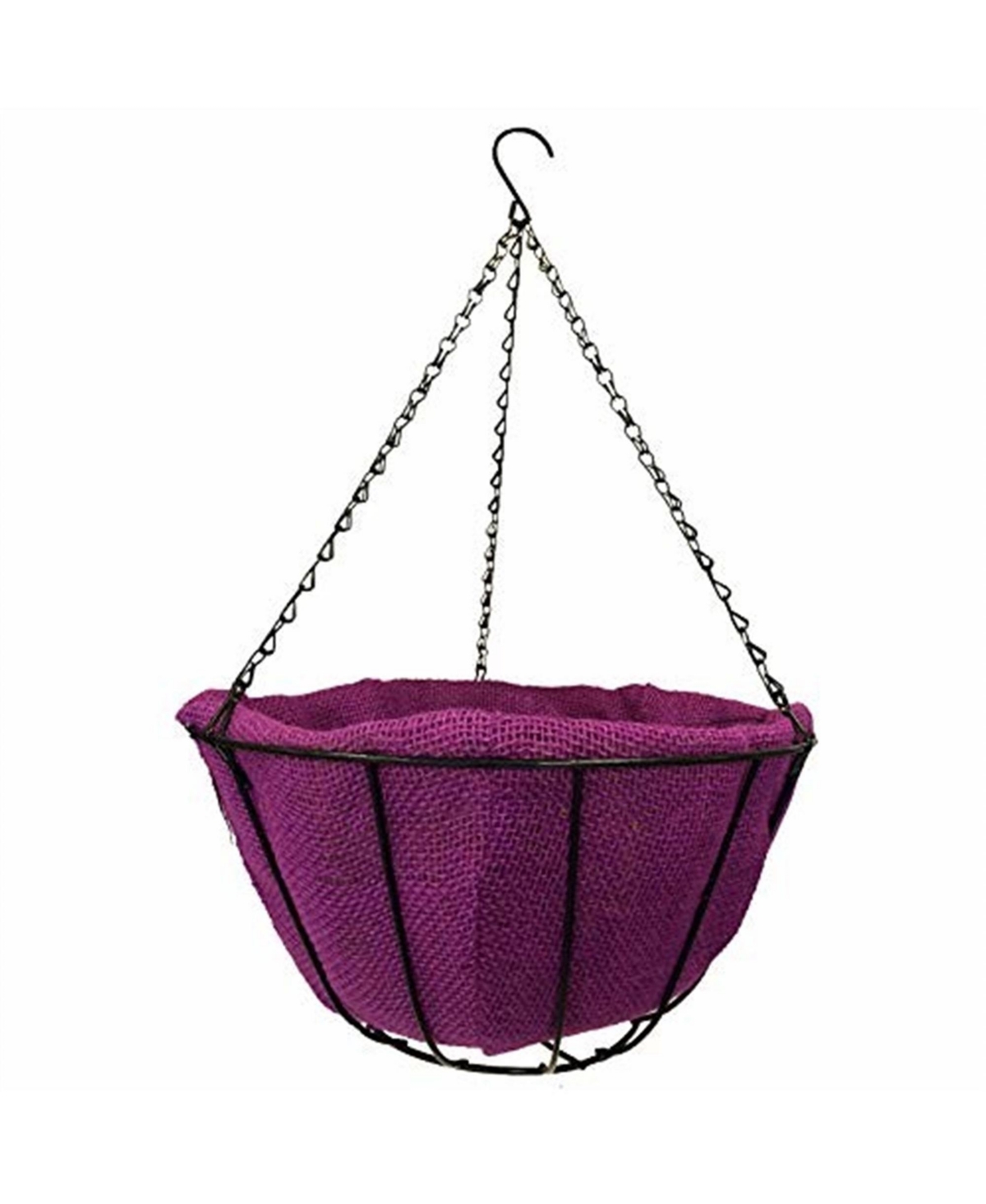 Hanging Basket with Jute Coco Liner, Lavender - 14in - Lavender